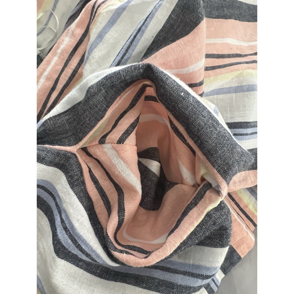 Free People Large Lilah Cotton Multi Striped Pleated Dress Lined Strapless (144) - Picture 14 of 14